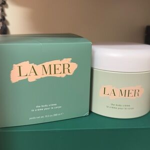La Mer body creme empty jar